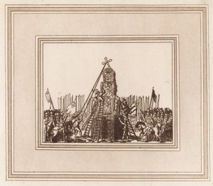 Der Abriss des Cheapside Kreuzes am 2. Mai 1643 von English School