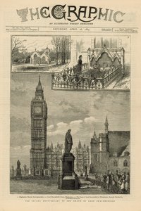 Der zweite Jahrestag des Todes von Lord Beaconsfield von English School