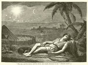Die Sonne, der Mond und die elf Sterne verneigten sich vor mir (Genesis, xxxvii, 9) von English School