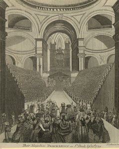Ihre Majestäten Prozession in der St. Pauls Kathedrale von English School