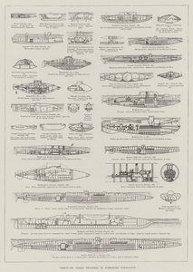 Sechsunddreißig Jahre Fortschritt in der U-Boot-Navigation (Gravur) von English School
