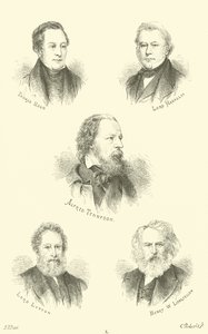 Thomas Hood, Lord Macaulay, Alfred Tennyson, Lord Lytton, Henry W. Longfellow von English School