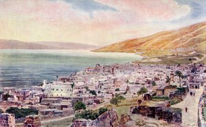 Tiberius und das Meer von Galiläa, Israel, ca. 1910
