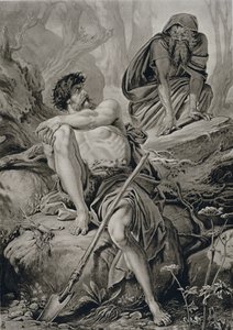 Timon und Apemantus, aus Timon von Athen von William Shakespeare (1564-1616) von English School