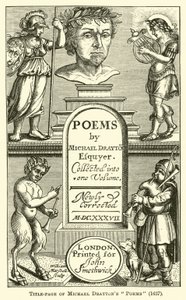 Titelseite von Michael Draytons Gedichten, 1637 von English School