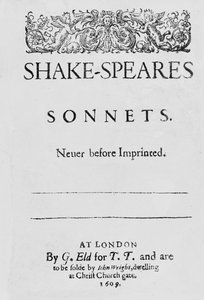 Titelseite von Shakespeares Sonetten von English School