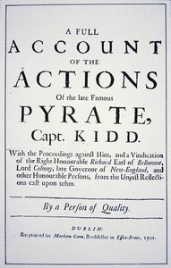 Titelseite eines Lebens des Piratenkapitäns William Kidd, veröffentlicht in London 1701