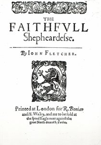 Titelseite zu The Faithfull Shepherdess von John Fletcher, um 1609