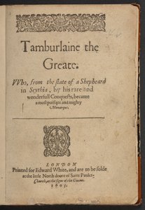 Titelseite von Tamburlaine der Große, von Christopher Marlowe