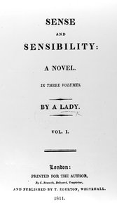 Titelseite zu Sense and Sensibility von Jane Austen, Erstausgabe, 1811