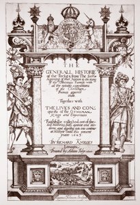 Titelseite, Knolles Generall Historie of the Turks, veröffentlicht von Adam Islip, 1603