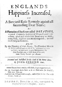 Titelseite zu Englands Happiness Increased von John Forster, veröffentlicht 1664