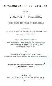 Titelseite zu Geological Observations on the Volcanic Islands von Charles Darwin, 1844 von English School