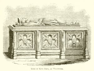 Grab von König Johann in Worcester von English School