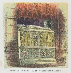 Grab von König Edward III in der Westminster Abbey von English School