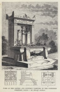 Grab der Familien Lepere und Hittorff, im Nordfriedhof, Paris von English School