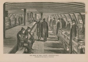 Oberdeck des Krankenhausschiffs Unite von English School