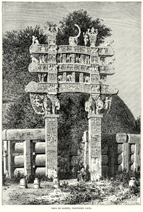 Tope von Sanchi, Nordtor (Gravur) von English School