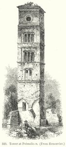 Turm in Puissalicon (Gravur) von English School