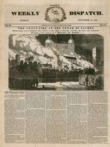 Tower von London Feuer, 1841 von English School