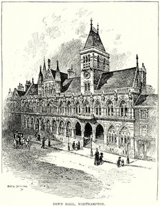 Rathaus, Northampton (Gravur) von English School
