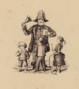 Stadtausrufer und Kinder von English School