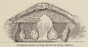 Querschnitt des Langhügels bei Stoney Littleton von English School