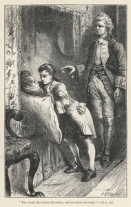 Tristram Shandy, Der Tod von Le Fevre (Gravur) von English School