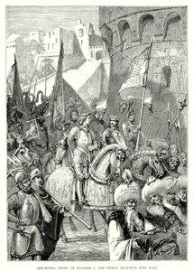 Triumphaler Einzug von Richard I. und Philipp August in Akkon