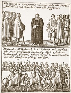 Wahre Informationen über den Anfang und die Ursache all unserer Probleme: wie sie ausgebrütet und wie verhindert wurden, aus einem puritanischen Pamphlet, 1648, Illustration aus Die Kirche von England: Eine Geschichte für das Volk von H.D.M. Spence-Jones,  von English School
