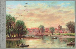 Twickenham-Stadt am Fluss Themse von English School