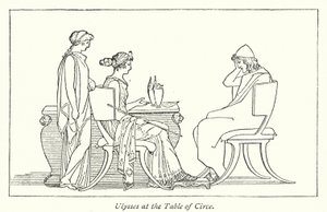 Odysseus am Tisch der Circe von English School