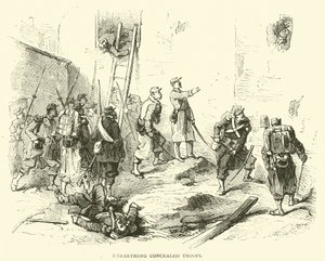 Aufdecken versteckter Truppen, Januar 1871 von English School