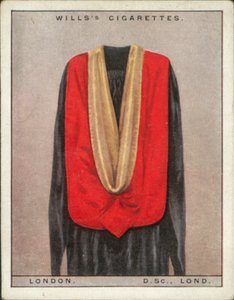 Universitätshüte und -gewänder: Universität London, Doktor der Wissenschaften, DSc, Lond von English School