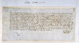Valentinsbrief von Margery Brews an John Paston III, Februar 1477