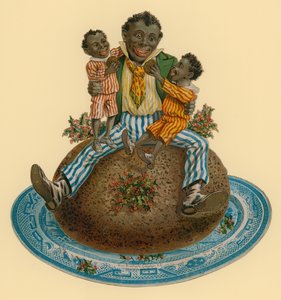 Illustration eines viktorianischen Weihnachtspuddings von English School
