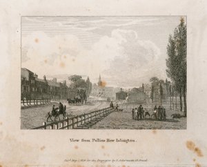 Blick von Pullins Row, Islington von English School