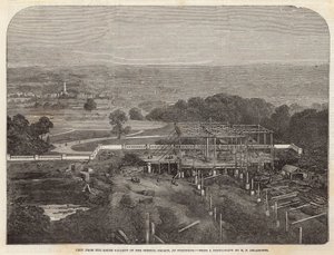 Blick von der Südgalerie des Crystal Palace in Sydenham von English School