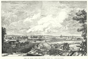 Ansicht von Leith, von der Easter Road, 1751 von English School