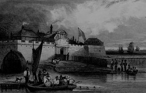 Ansicht von Tilbury Fort, graviert von H. Adhard von English School