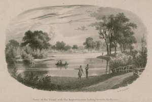 Ansicht des Kanals, St Jamess Park, London, vor den Verbesserungen