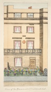 Ansicht des Hauses, in dem George Cruikshank starb, veröffentlicht ca. 1878 von English School