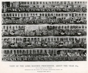 Ansicht der Lord Mayor Prozession, um das Jahr 1824 von English School