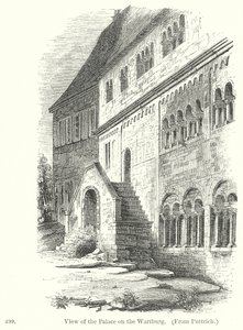 Ansicht des Palastes auf der Wartburg (Gravur) von English School