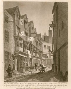 Ansicht des südlichen Endes der Thieving Lane (in den letzten Jahren Bow Street genannt) von English School