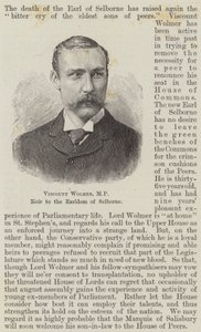 Viscount Wolmer, MP, Erbe des Earldoms von Selborne von English School