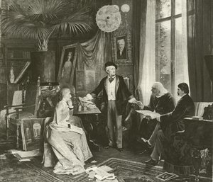Wagner und seine Freunde (Gravur) von English School