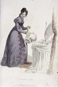 Spazierkleid, Modeplatte aus Ackermann