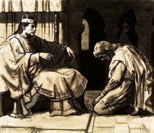 Waltheof ging nach Normandie, um eine Begnadigung von König Wilhelm zu suchen von English School