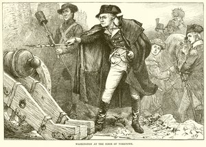 Washington bei der Belagerung von Yorktown